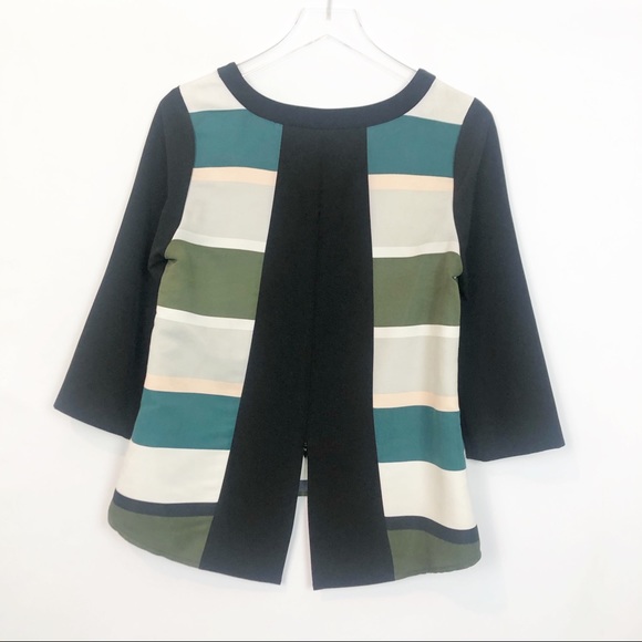 TRoubador Rugby Stripe Blouse Zip Back 6 - Picture 2 of 8